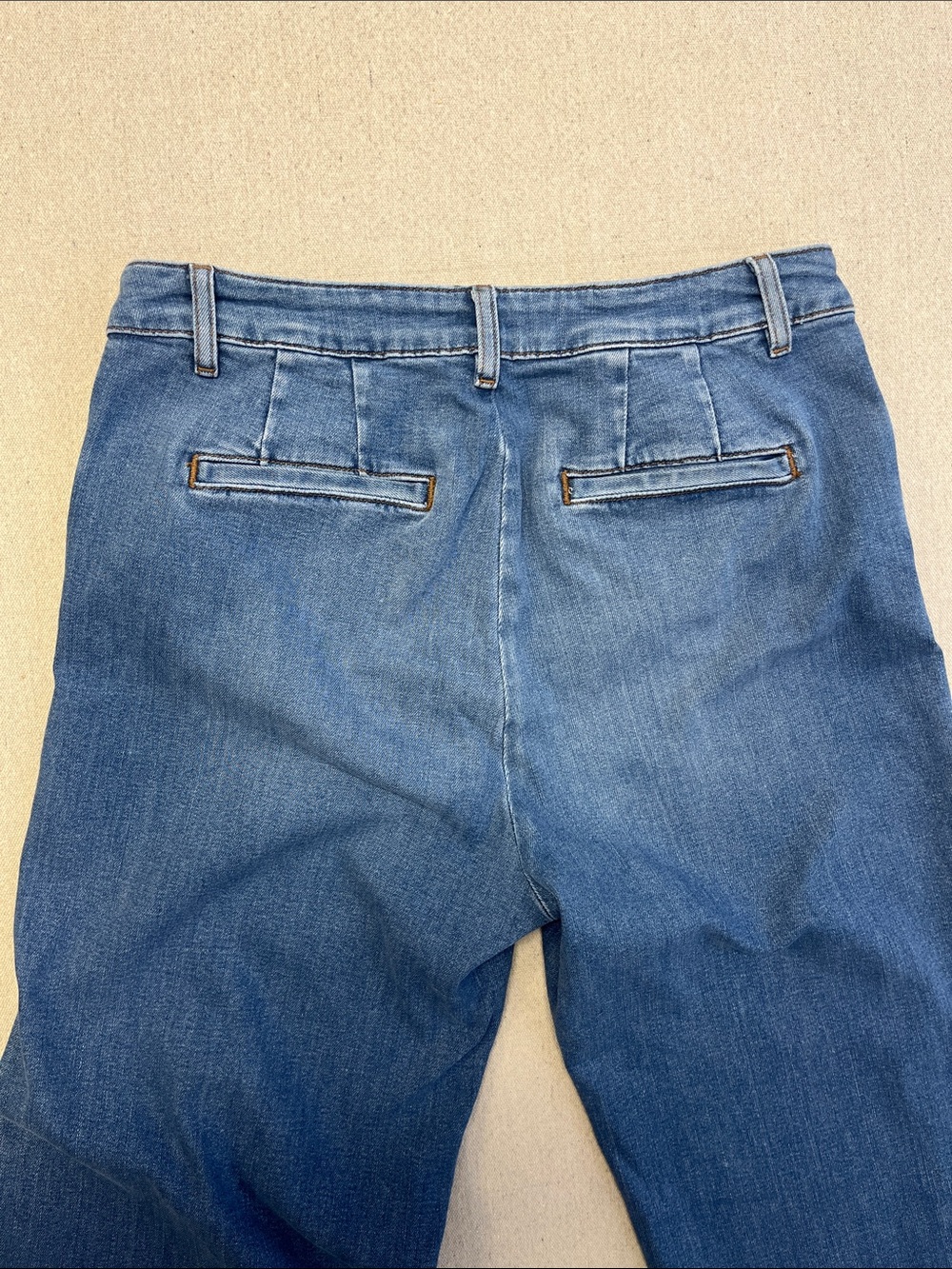 J Jill Denim Trouser Jeans Women’s 10R Wide Leg Stretch Blue Wash - Picture 12 of 13